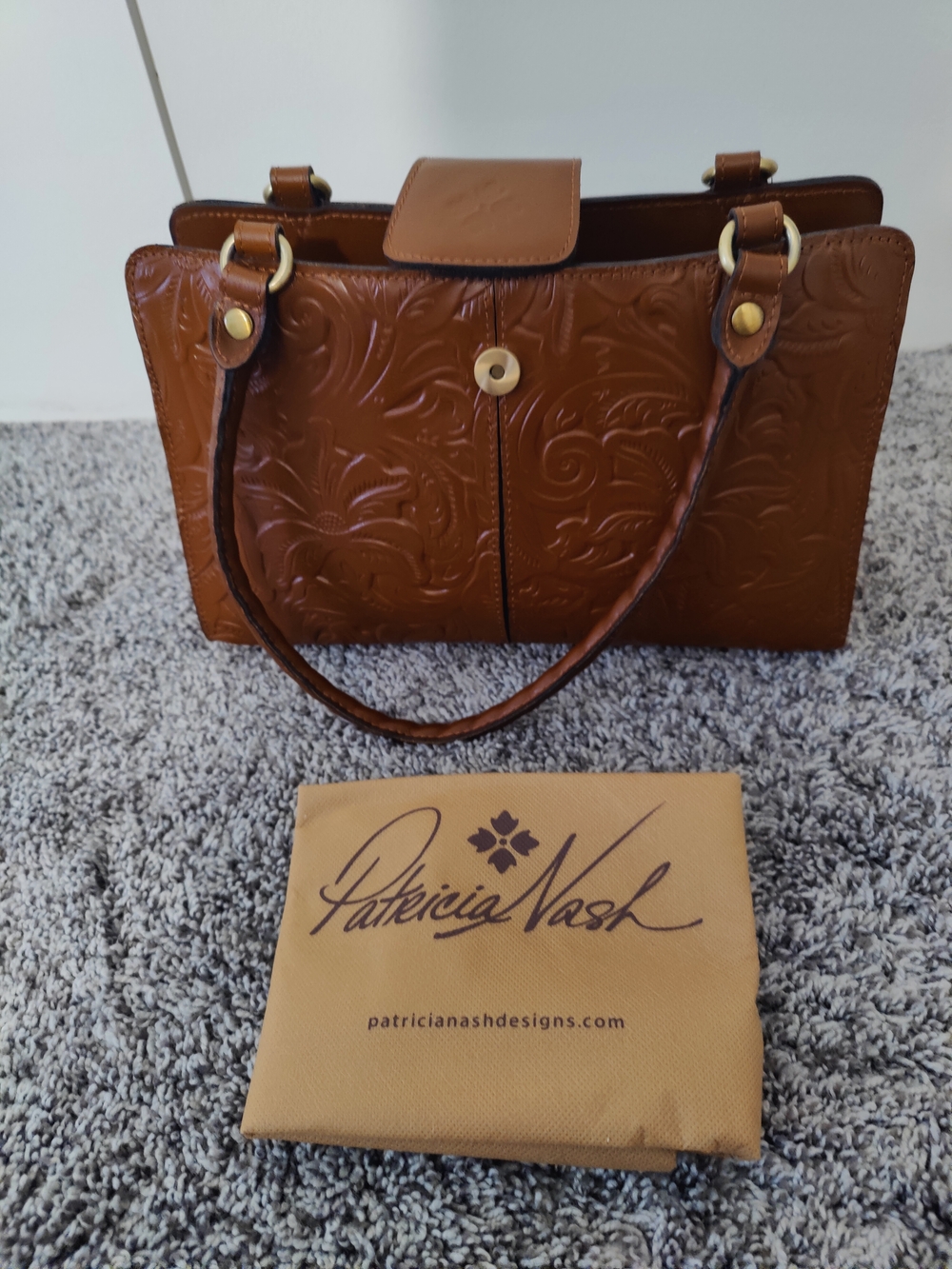 Patricia Nash Brown Leather Rienzo Satchel - NWT
